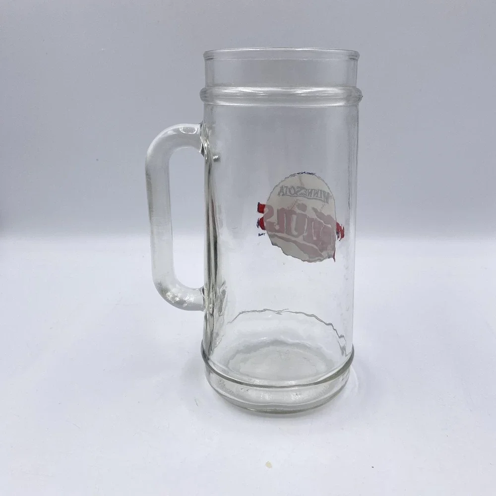 Vintage Minnesota Twins Glass Beer Mug‎ Stein 6.75
